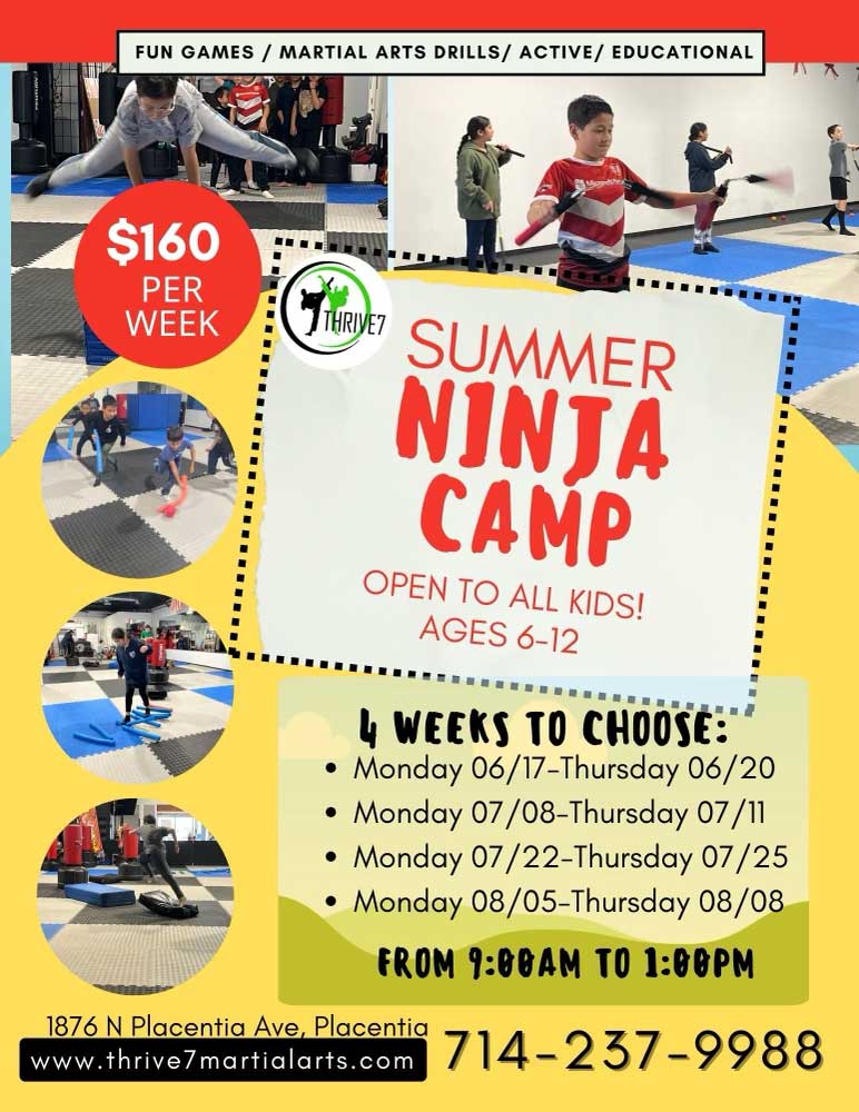 summer ninja camp thrive 7 martial arts